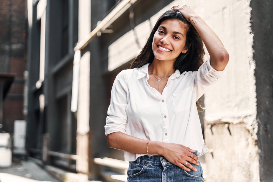 Camisa de algodão branco
